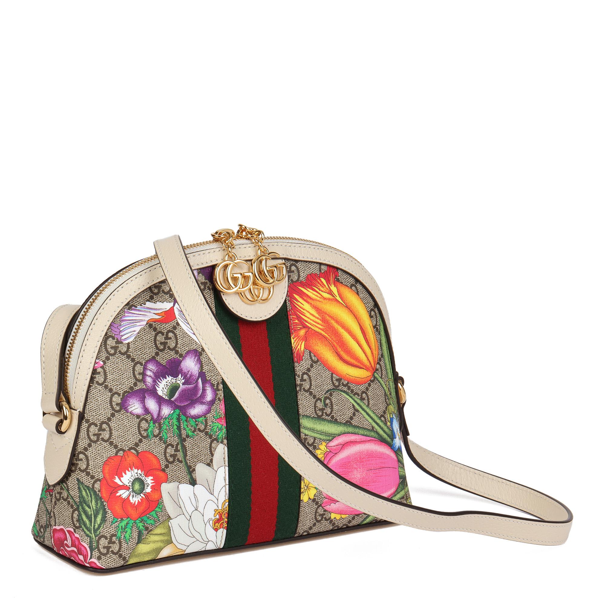 GUCCI
White Pigskin Leather & GG Supreme Flora Canvas Small Orphidia Shoulder Bag

Serial Number: 499621 493075
Age (Circa): 2022
Accompanied By: Gucci Dust Bag, Care Booklet
Authenticity Details: Date Stamp (Made in Italy)
Gender: Ladies
Type: