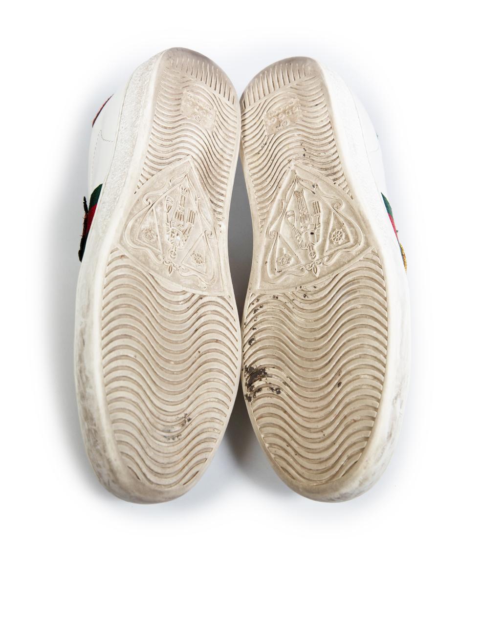 Women's Gucci White Pineapple & Ladybug Ace Trainers Size IT 37