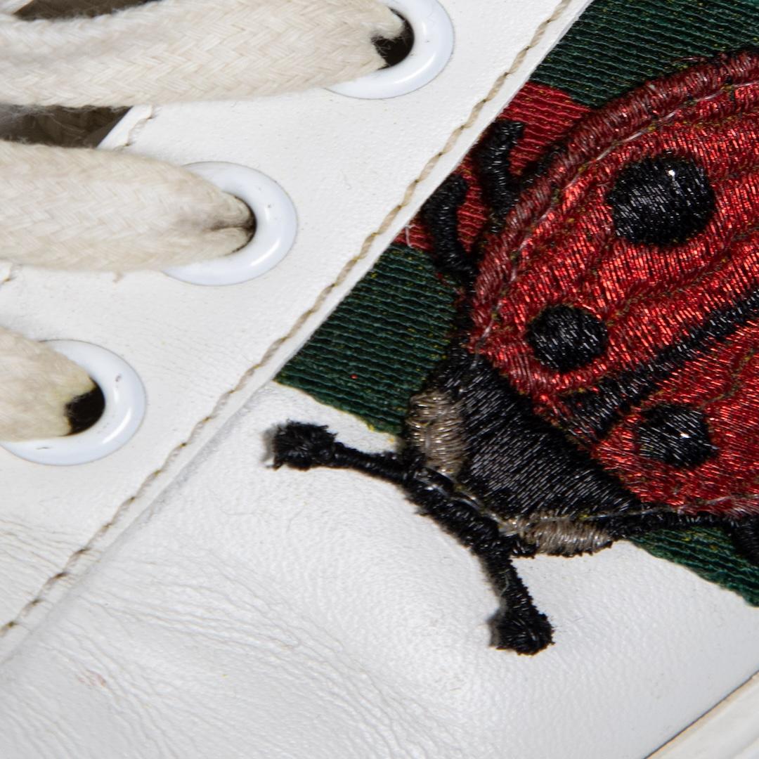 Gucci White Pineapple & Ladybug Ace Trainers Size IT 37 1