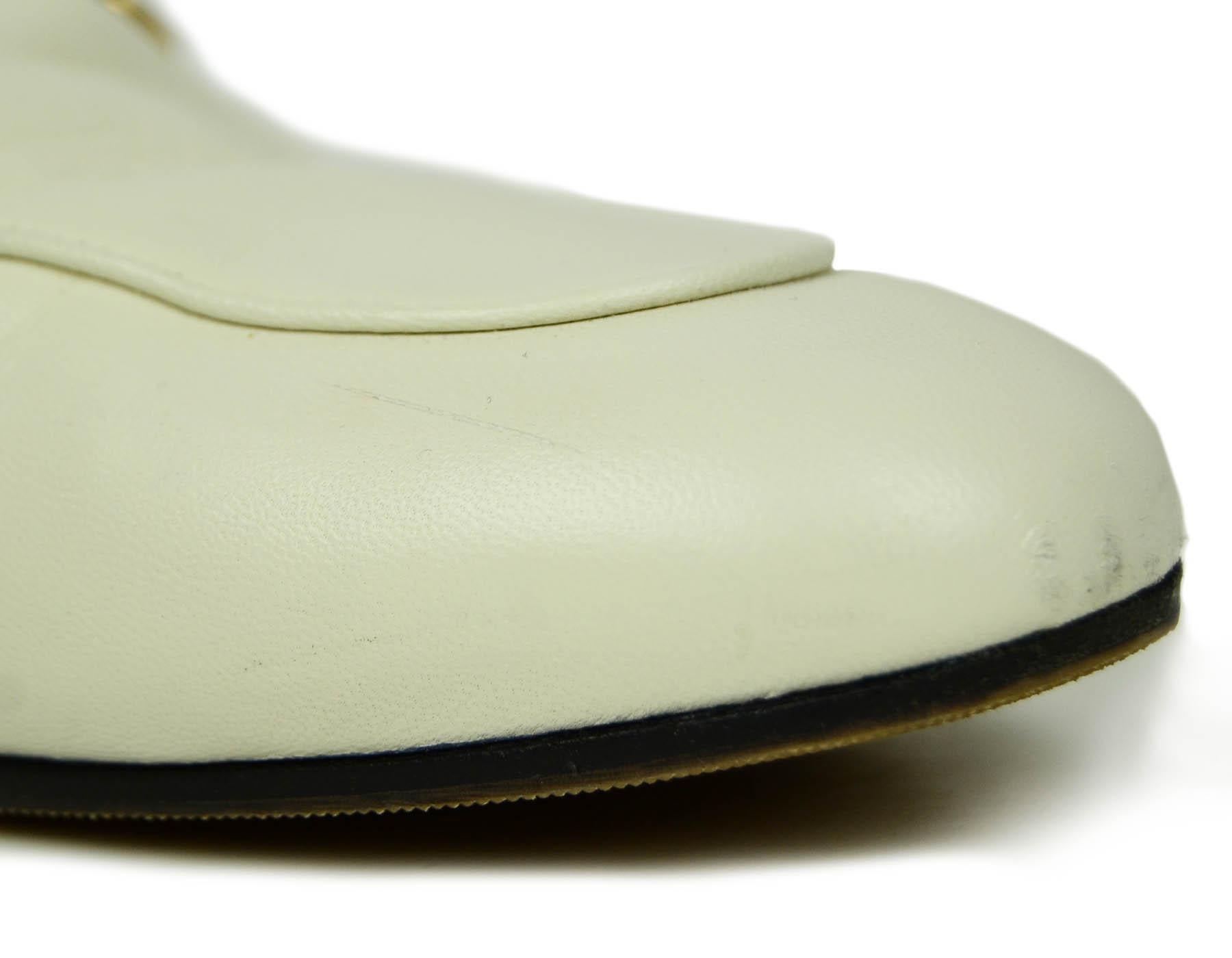 Gucci White Princetown Loafer Mules sz 39.5 3