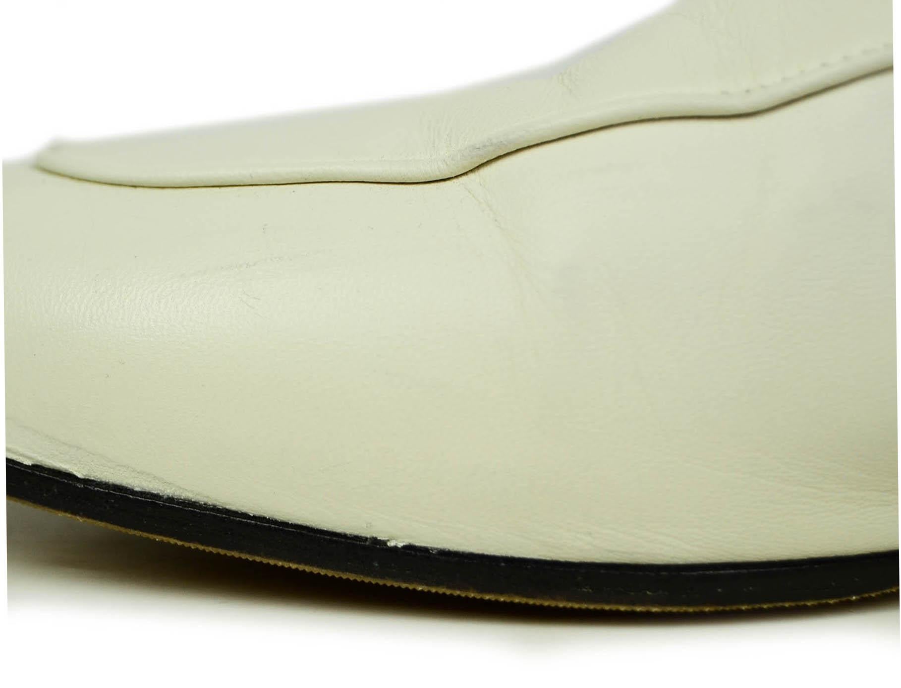 Gucci White Princetown Loafer Mules sz 39.5 5