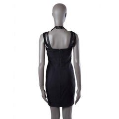 GUCCI white & purple silk EMBELLISHED BODYCON Cocktail Dress 40