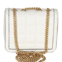 Gucci White Quilted Calfskin Mini Deco Chain Bag