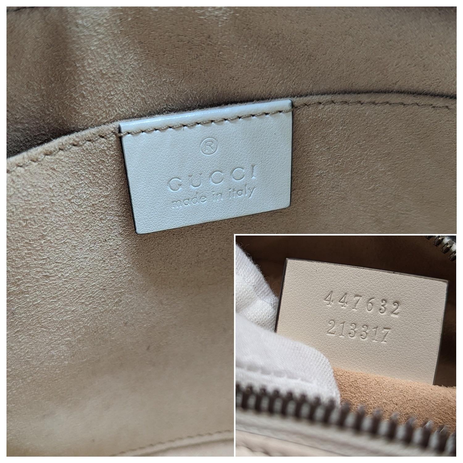 Gucci White Small GG Marmont Shoulder Bag For Sale 5