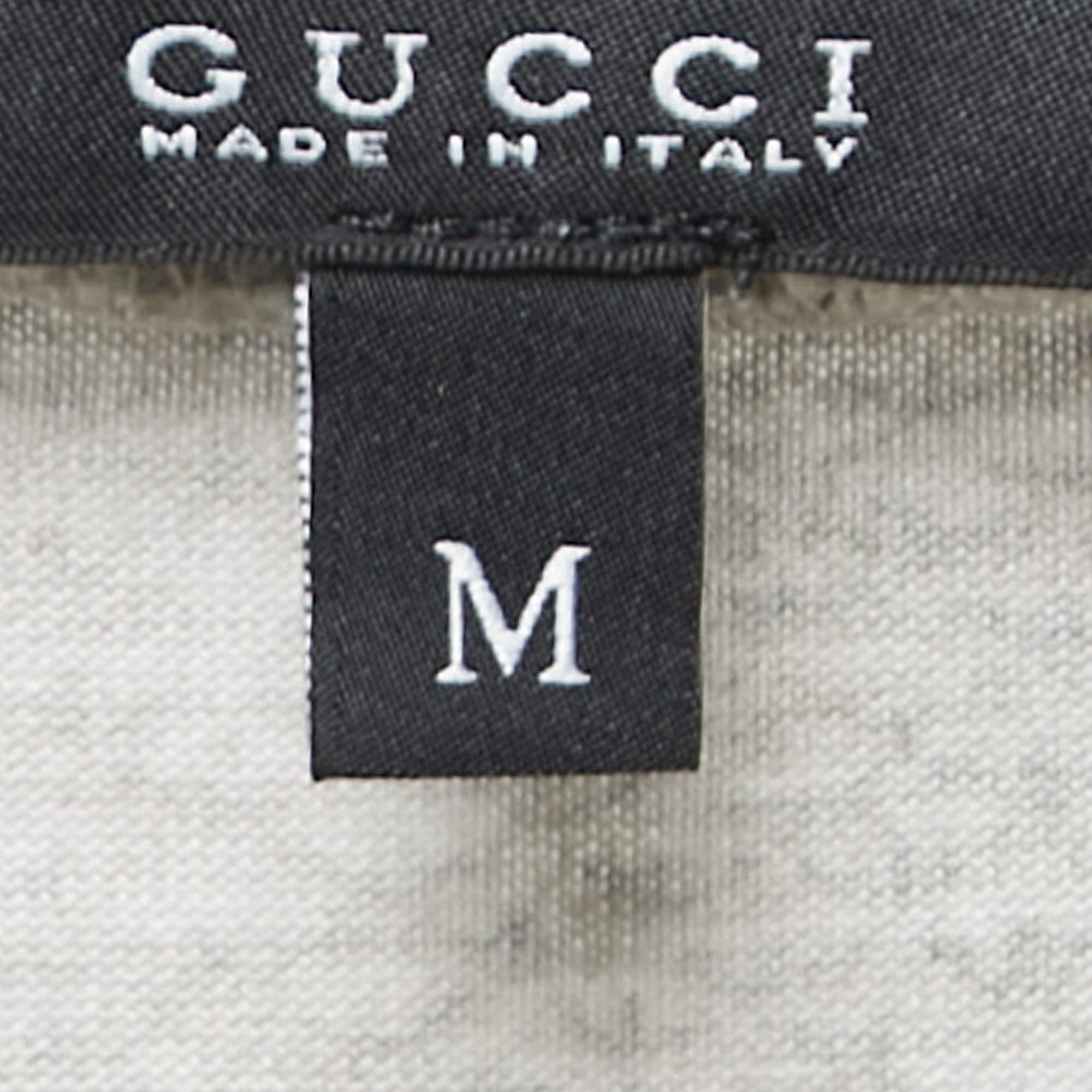 Women's Gucci White Snake Print Satin Silk & Knit Tank Top M