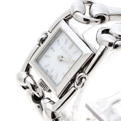Gucci Acier inoxydable blanc Signoria Horsebit 116.5 Montre-bracelet femme 20 mm