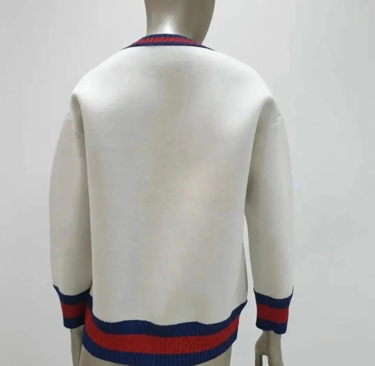 Gucci White Sweatshirt In Excellent Condition In Krakow, PL