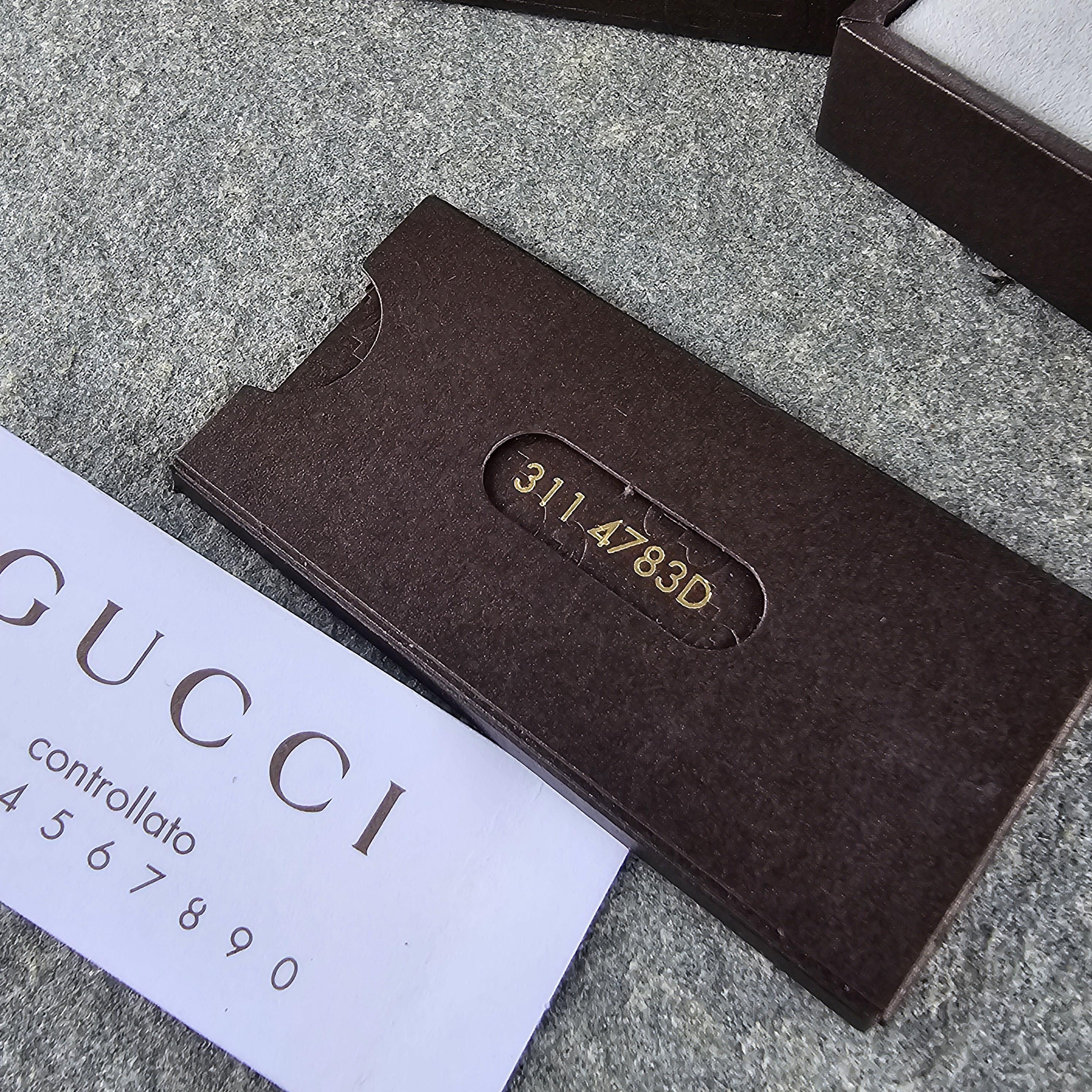 Gucci Icono Ancho 18k Oro Amarillo Mens GG Logo Anillo de Boda Caja sz 11.5 8.3g en venta 5