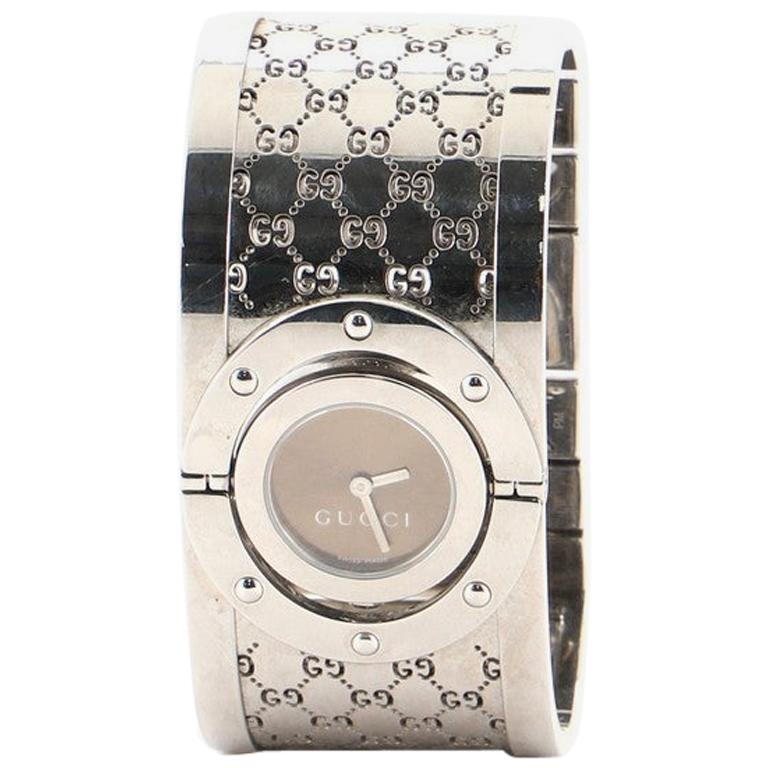 Gucci Wide Twirl Quartz Watch Stainless Steel 23