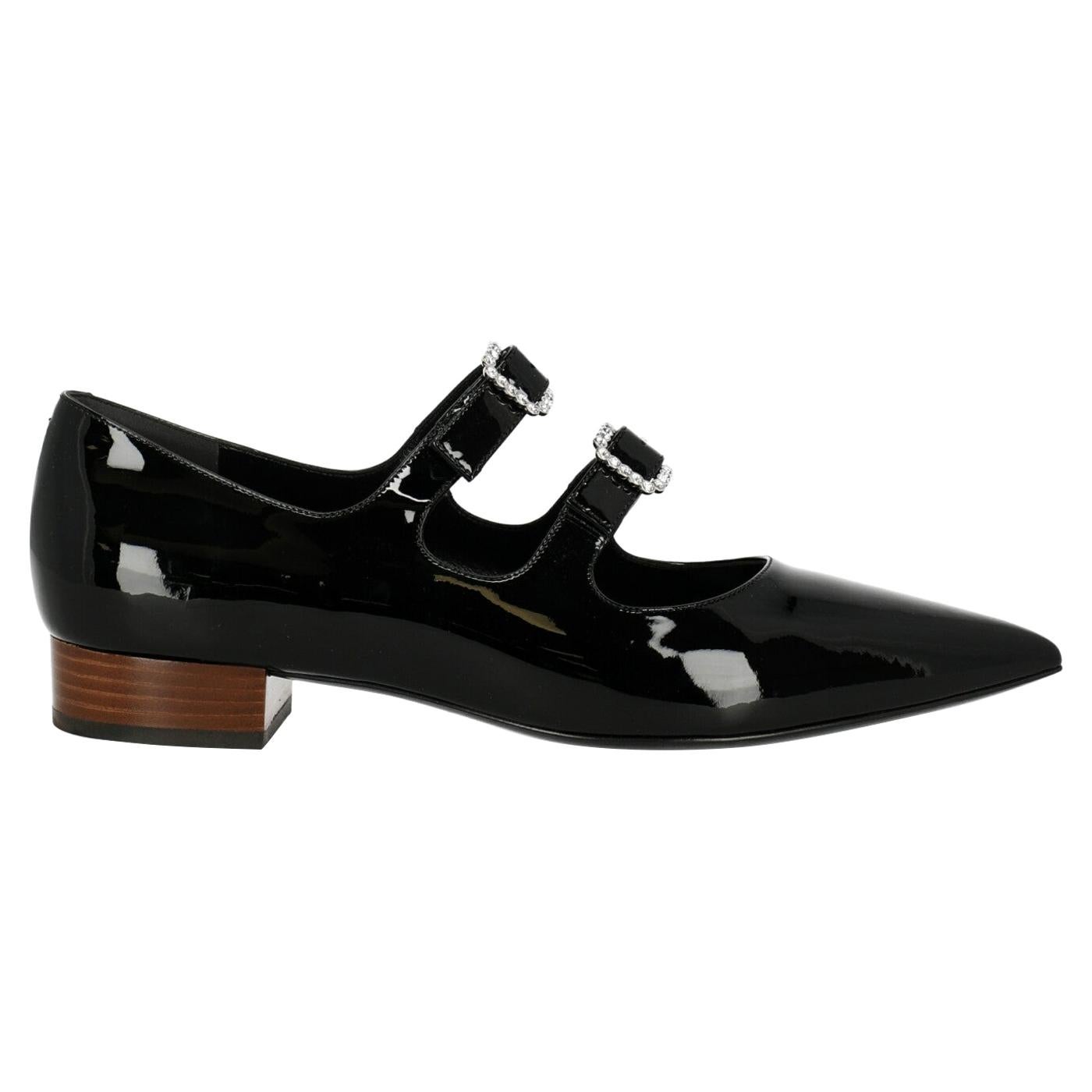 Gucci Black Leather Heeled Loafers Size 37.1/2 B. For Sale at 1stDibs