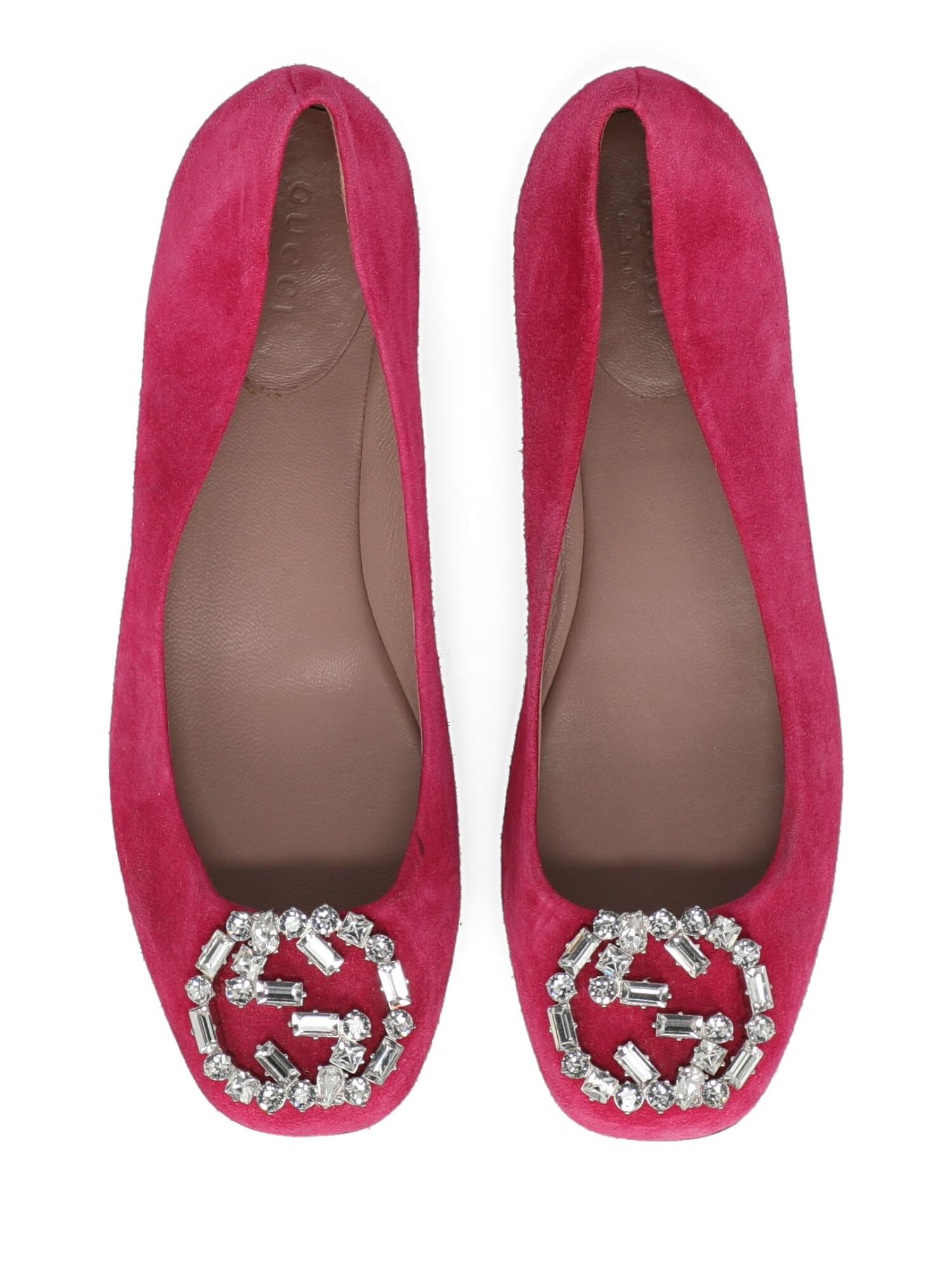 Gucci Woman Ballet flats Pink Leather IT 35.5 For Sale 2