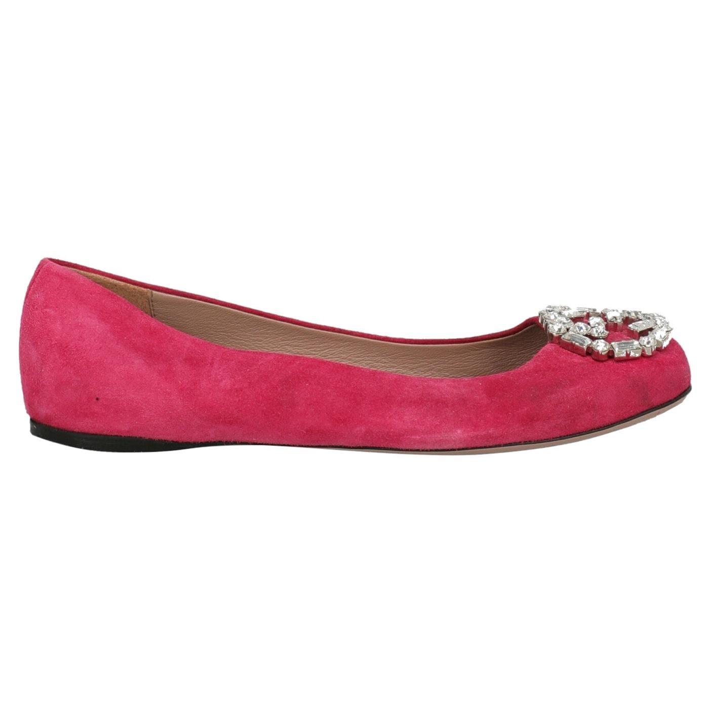 Gucci Woman Ballet flats Pink Leather IT 35.5 For Sale