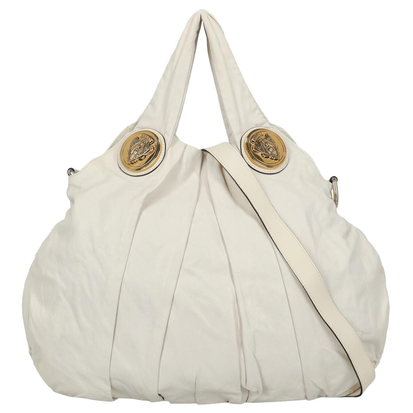 Vintage Authentic Gucci White Leather Soho Handbag Italy w Dust Bag