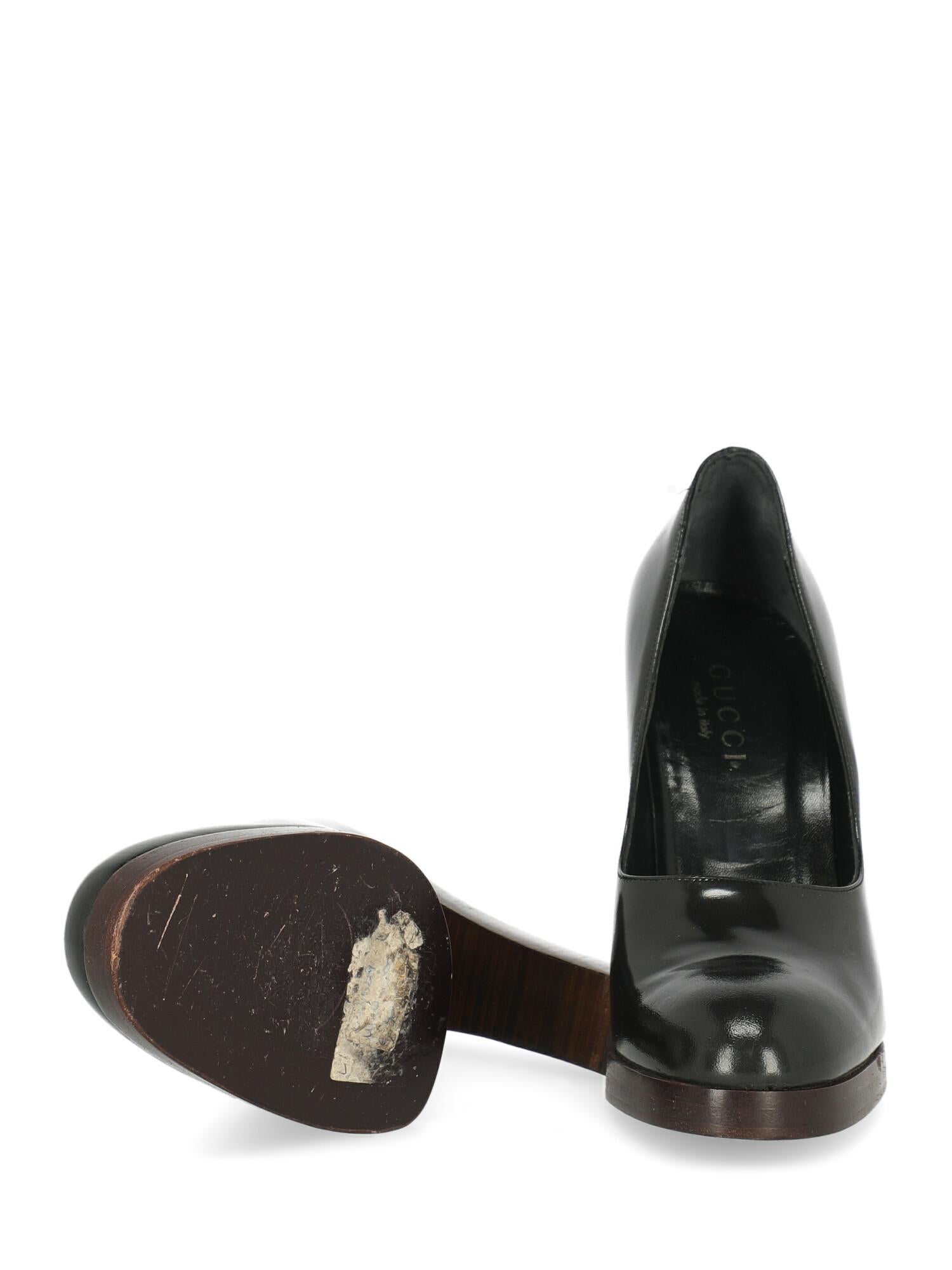 Women's Gucci Woman Pumps Anthracite Leather IT 38 For Sale