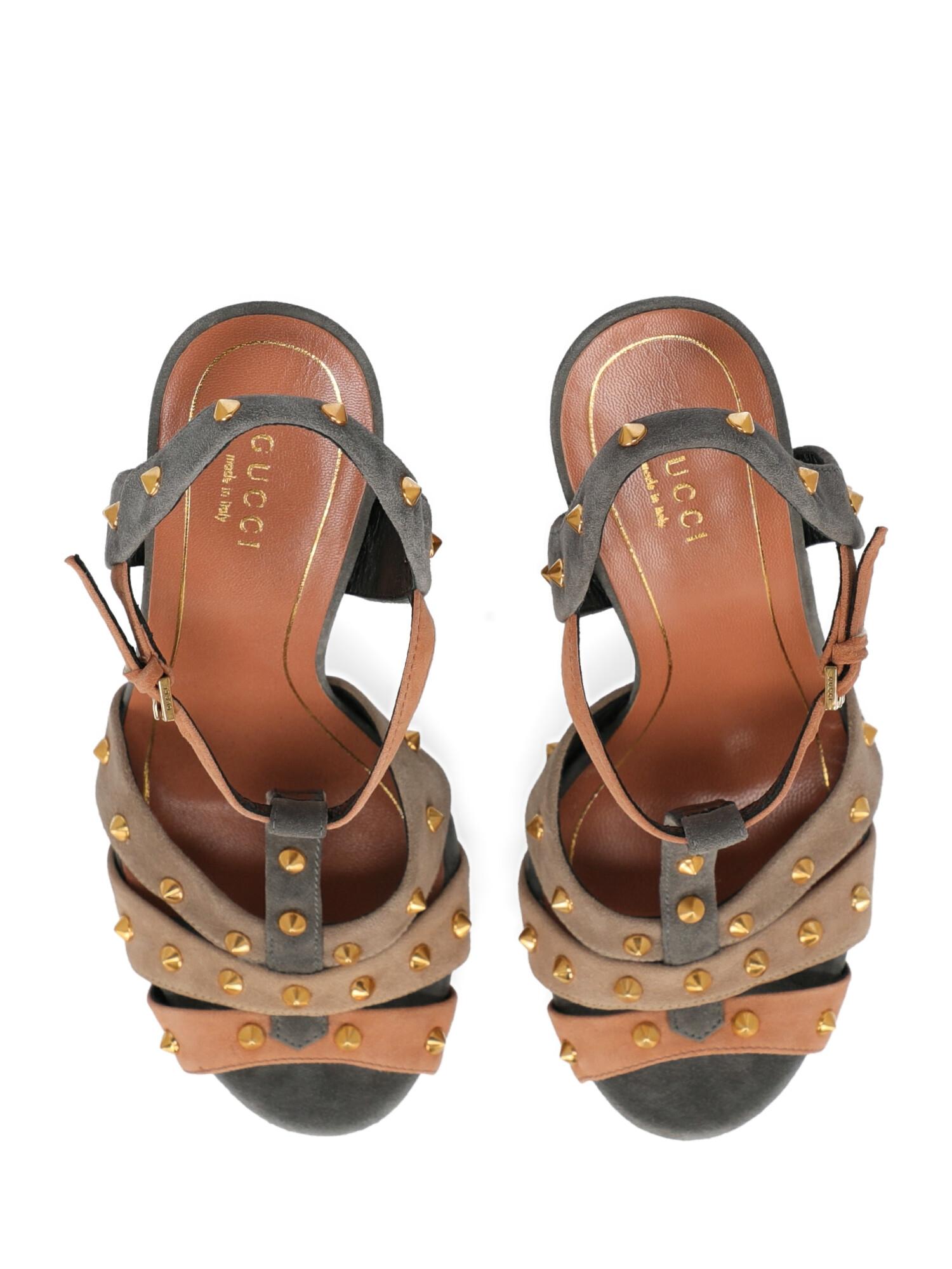 Gucci Woman Sandals Beige Leather IT 36.5 For Sale 2
