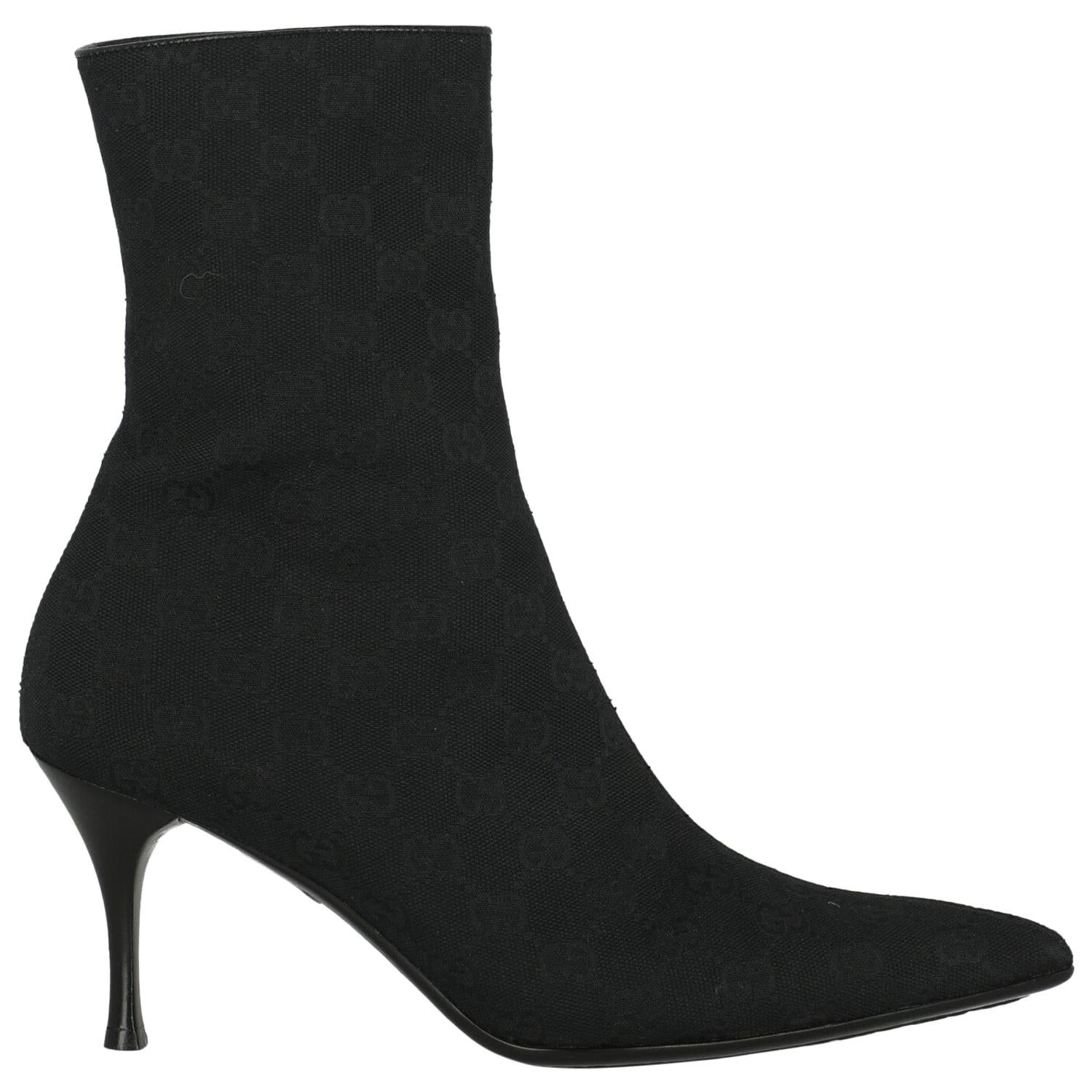 Gucci  Women   Ankle boots  Black Fabric EU 39 For Sale