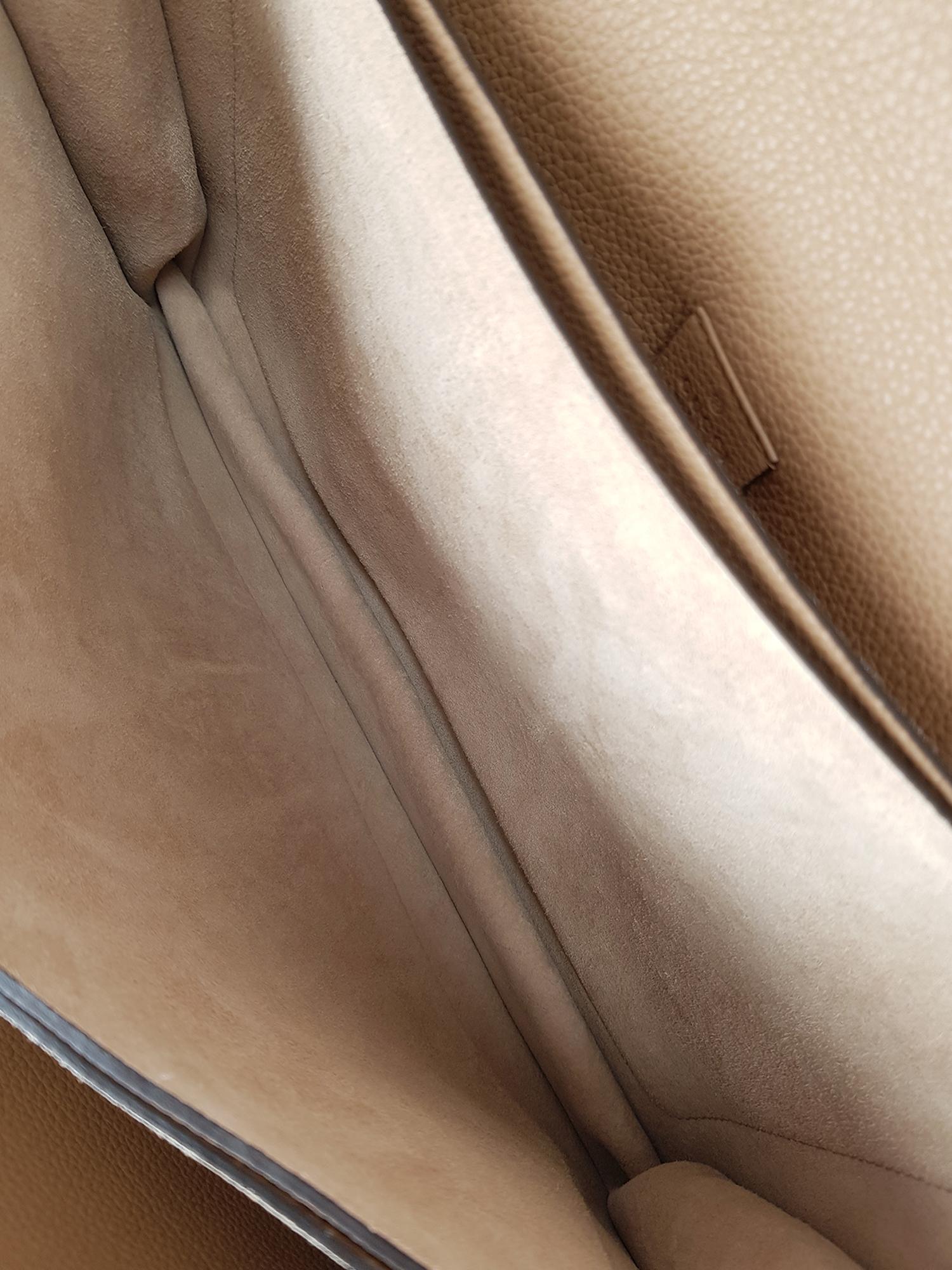 Gucci  Women   Briefcase Jackie Camel Color Leather  In Excellent Condition For Sale In Milan, IT
