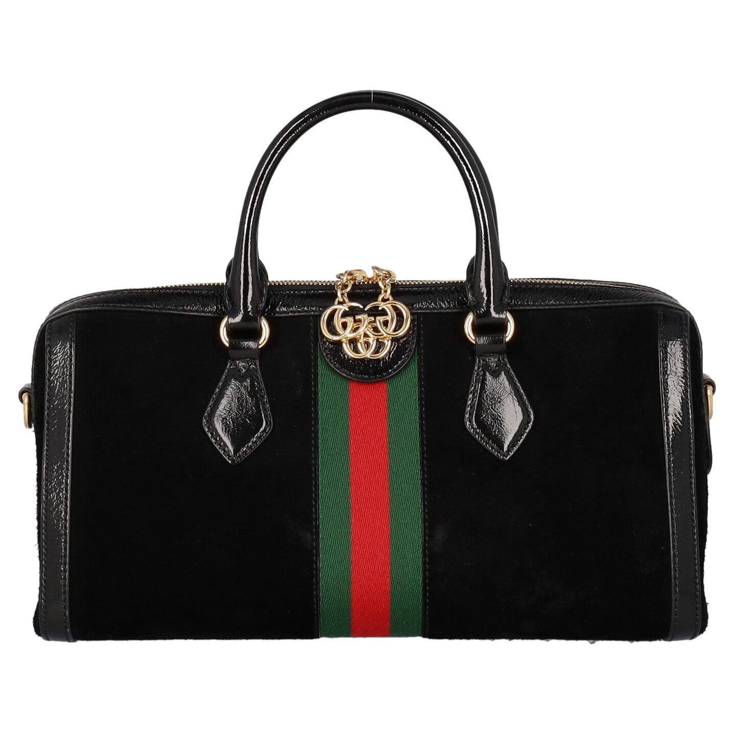 Gucci Women Handbags Ophidia Black, Green, Red Leather  For Sale