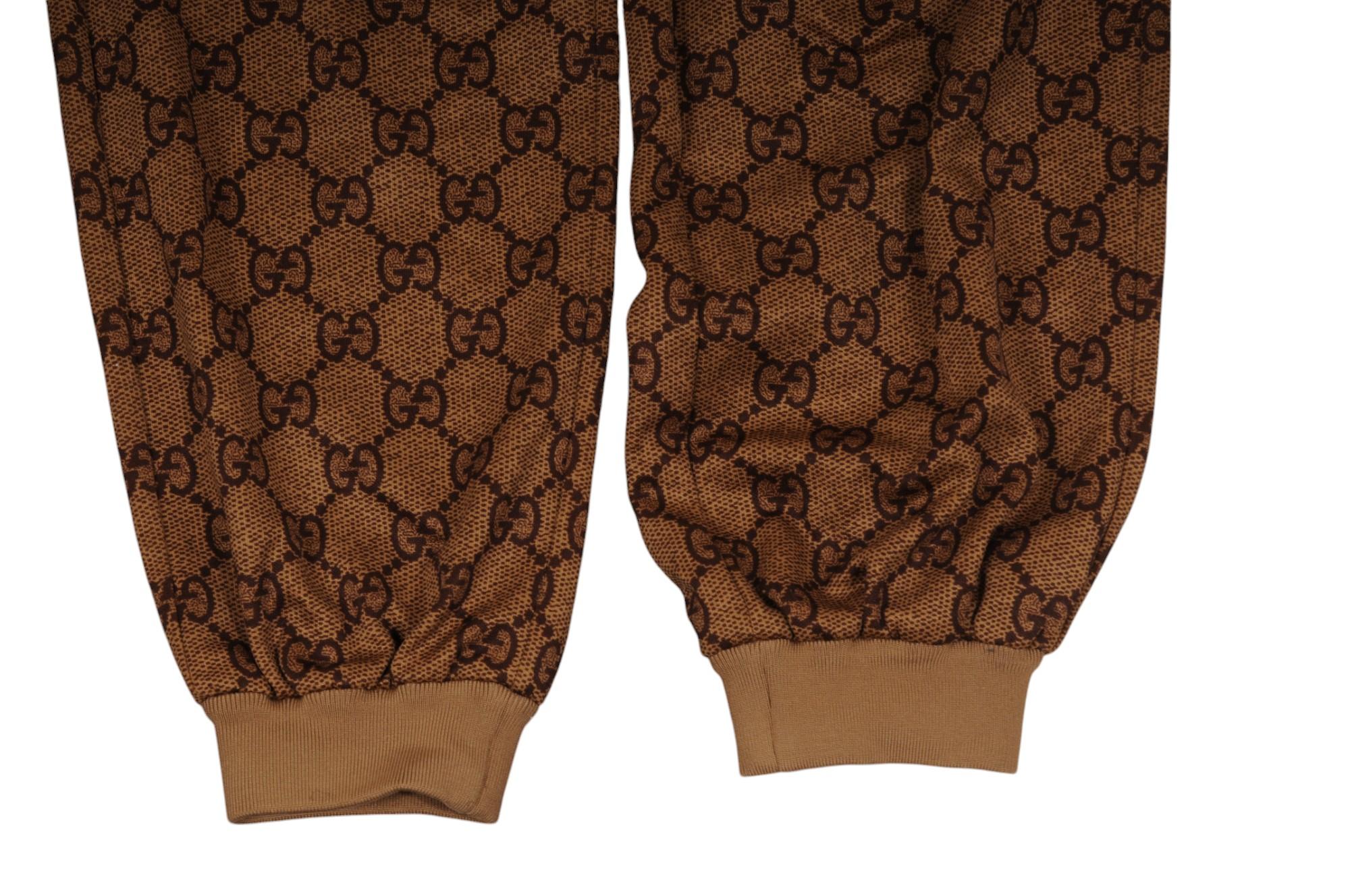 Gucci Mujer Entrelazado G Joggers Talla Pequeña Marrón Algodón GG Supreme Trackpants en Excelente estado para la venta en North Miami, FL