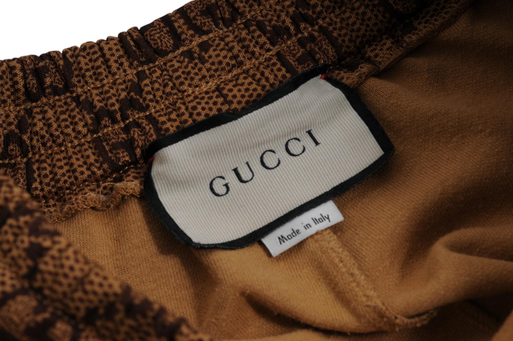 Gucci Mujer Entrelazado G Joggers Talla Pequeña Marrón Algodón GG Supreme Trackpants en venta 2