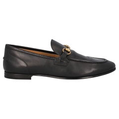 Used Gucci Women Loafers Black Leather EU 36