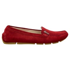 Gucci Women Loafers Red Leather EU 36