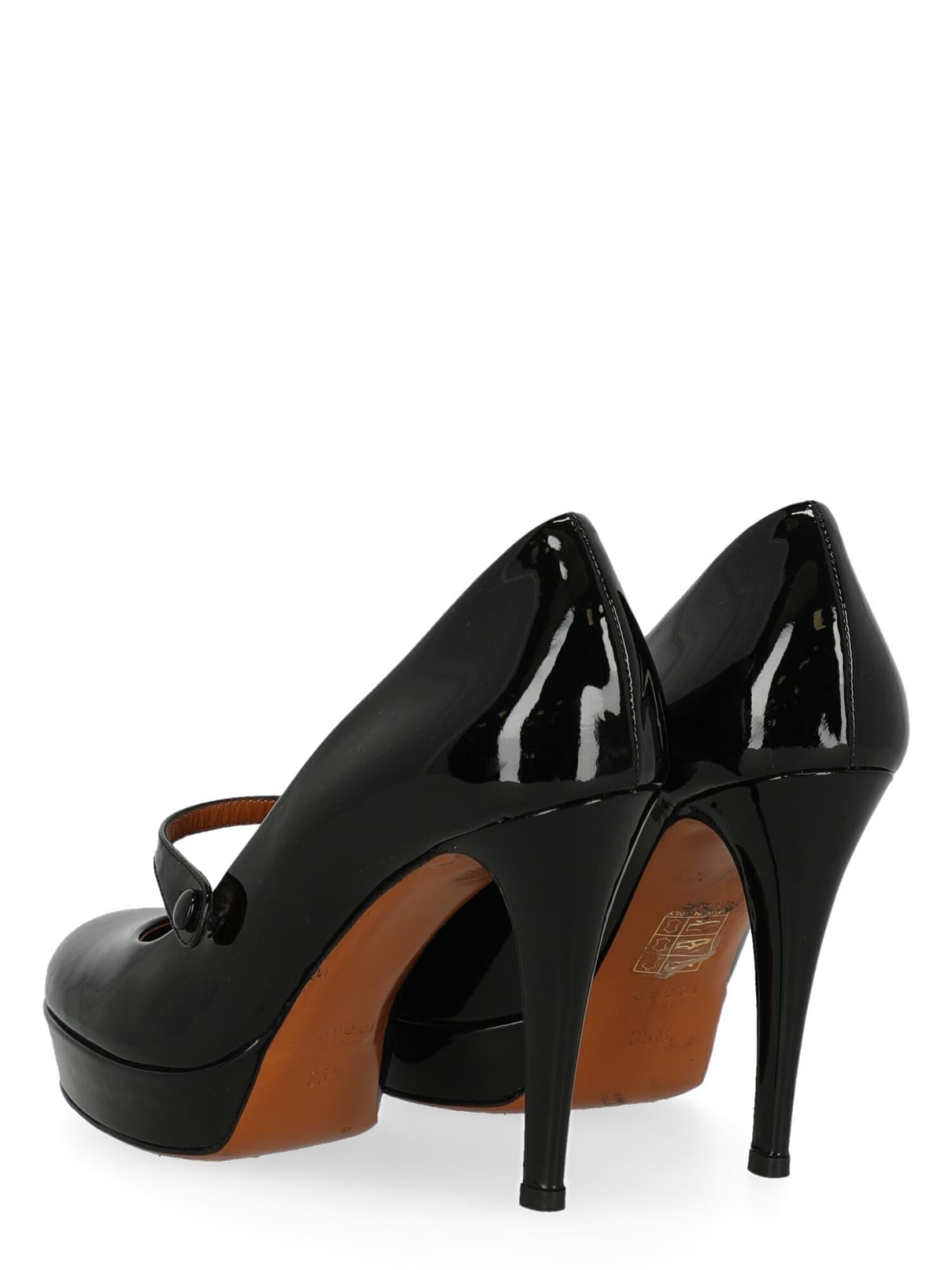 Gucci  Women   Pumps  Black Leather EU 35.5 In Fair Condition For Sale In Milan, IT