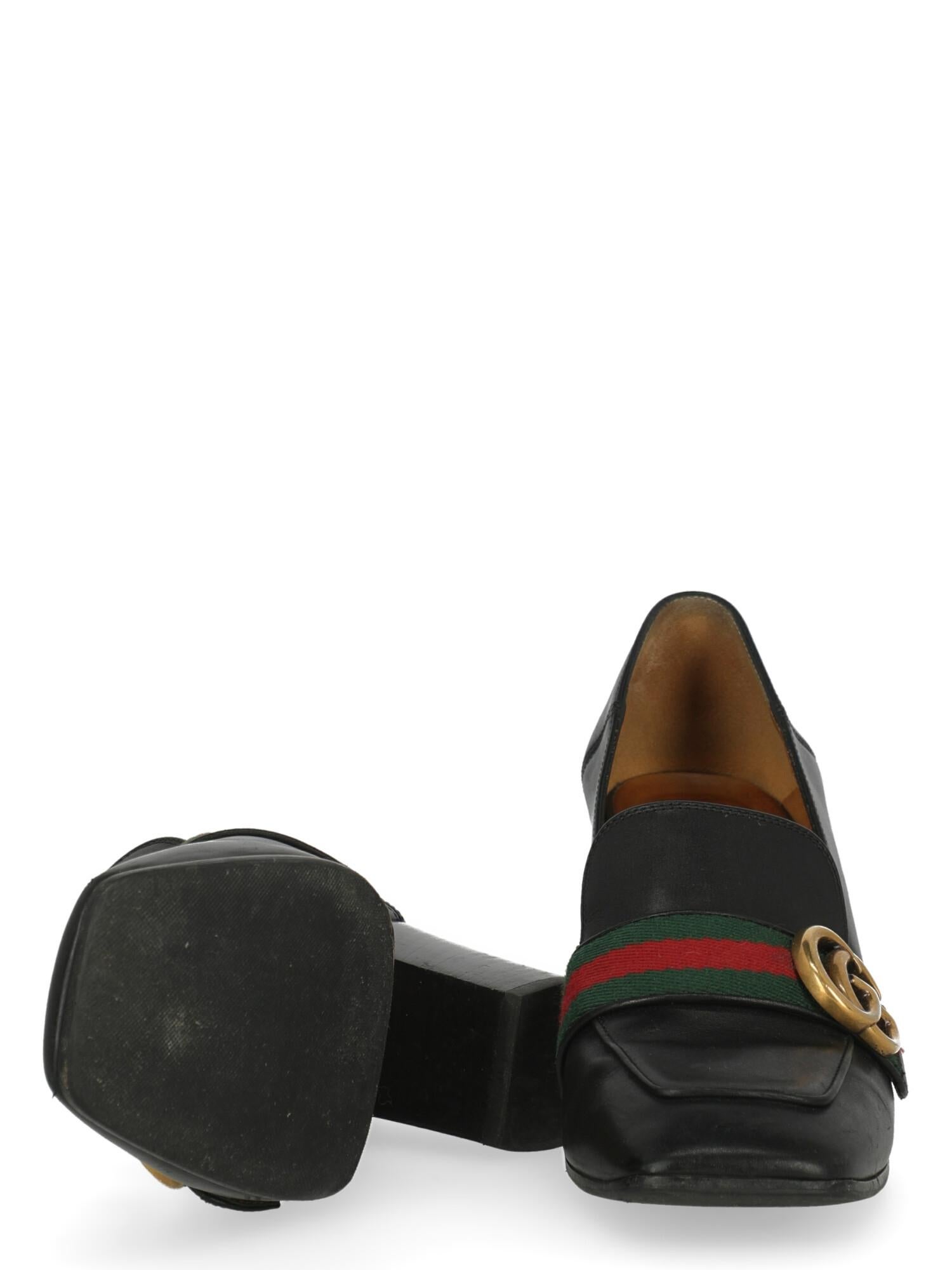 Women's Gucci  Women   Pumps  Black Leather EU 36.5 For Sale