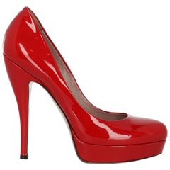 Gucci Women Pumps Red Leather IT 37