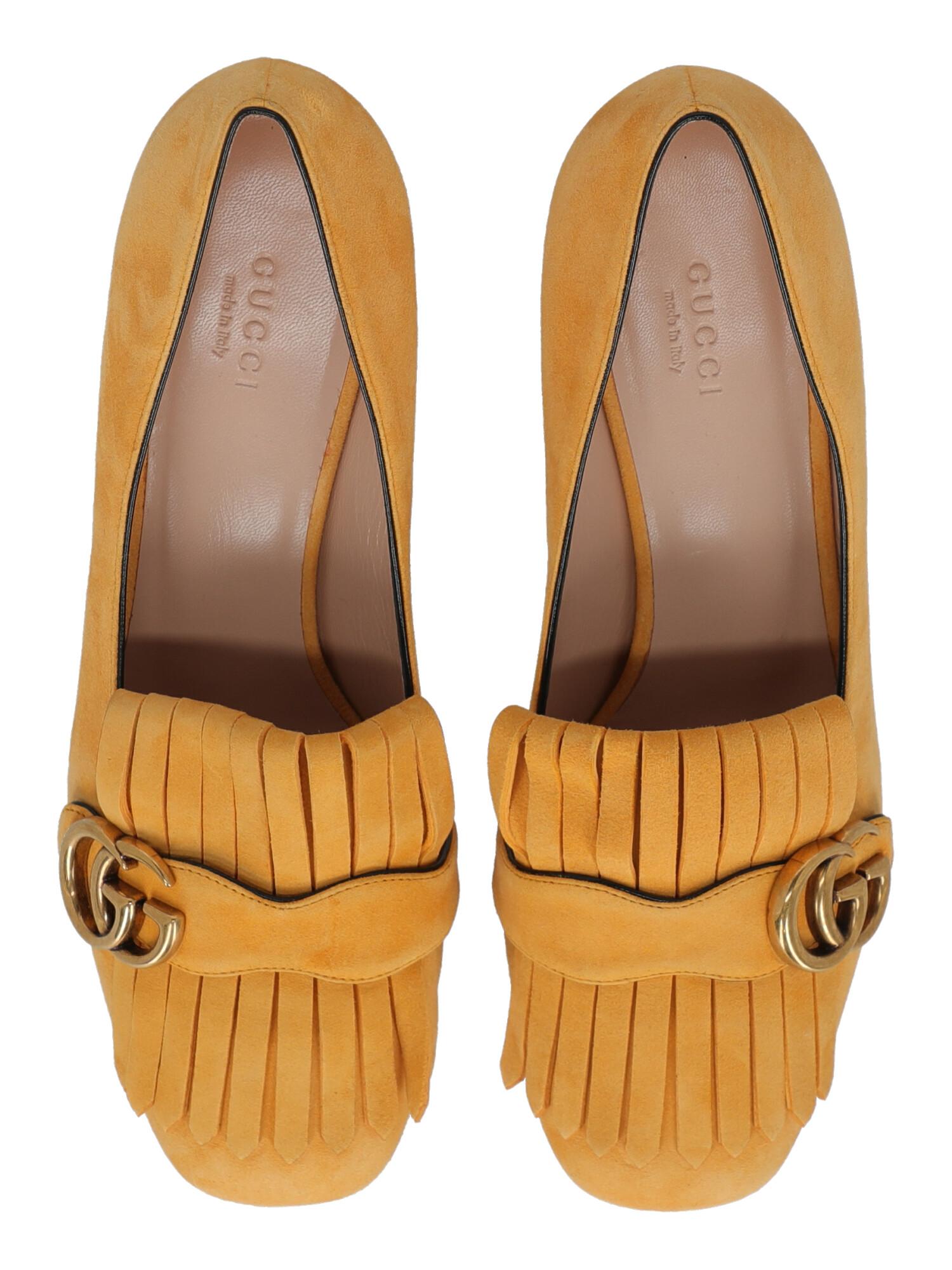 Gucci Women  Pumps Yellow Leather IT 39 For Sale 1