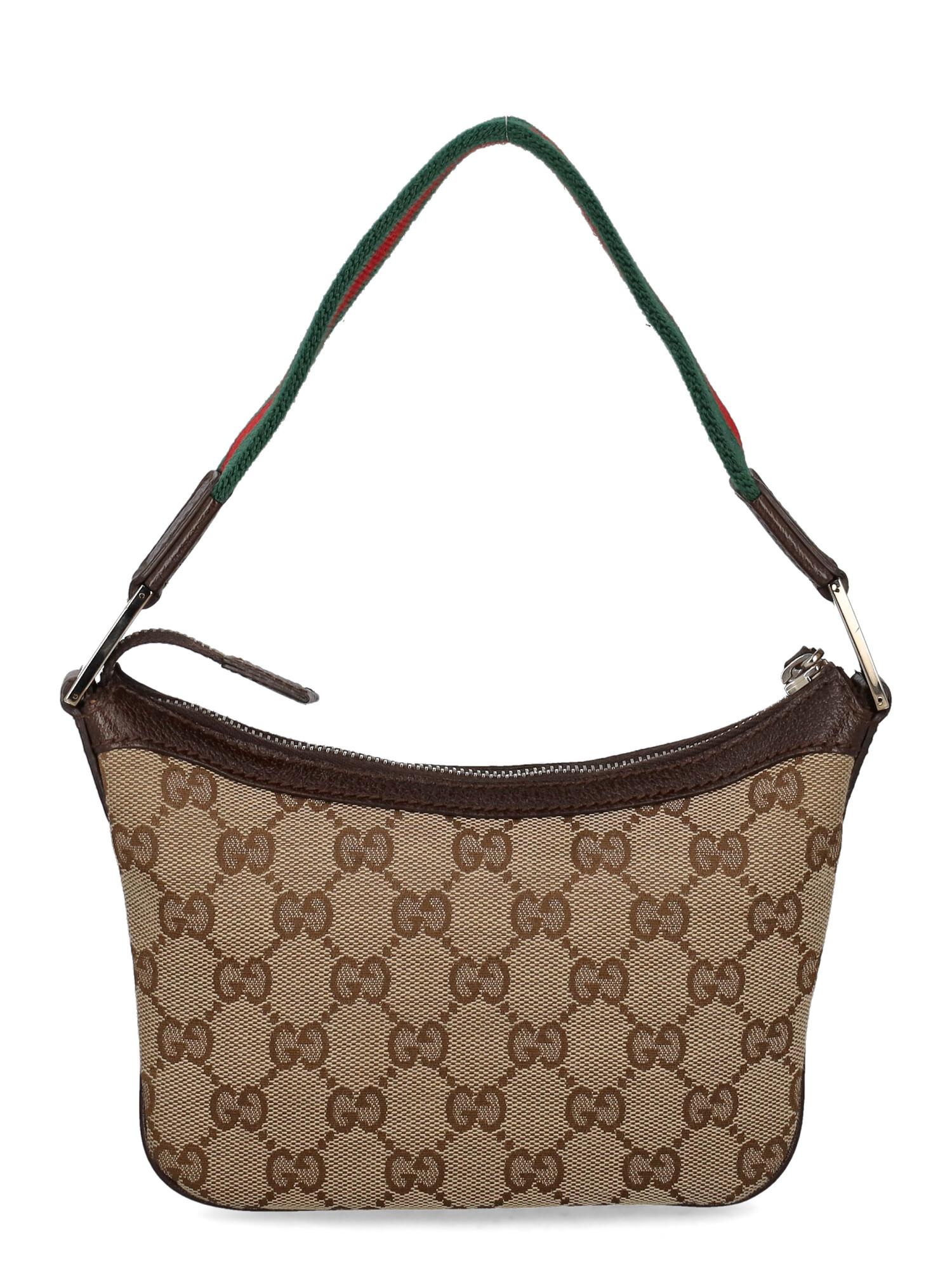 Women's Gucci Women Shoulder bags Beige, Brown Fabric  For Sale