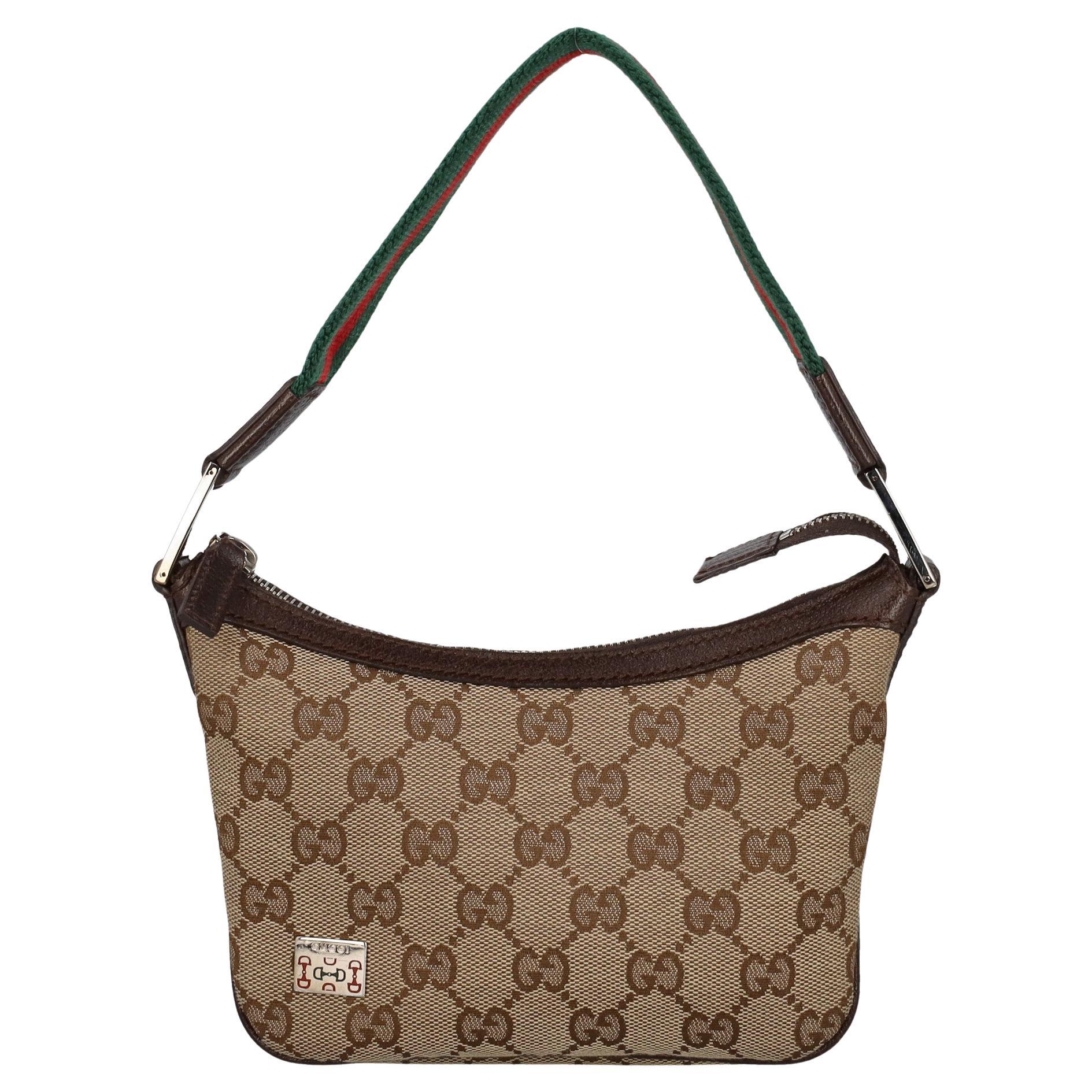 Gucci Women Shoulder bags Beige, Brown Fabric  For Sale