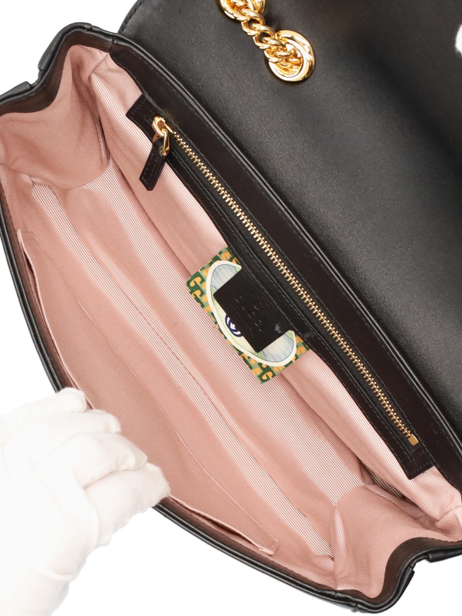 Gucci Women Shoulder bags Black, Gold Leather  2