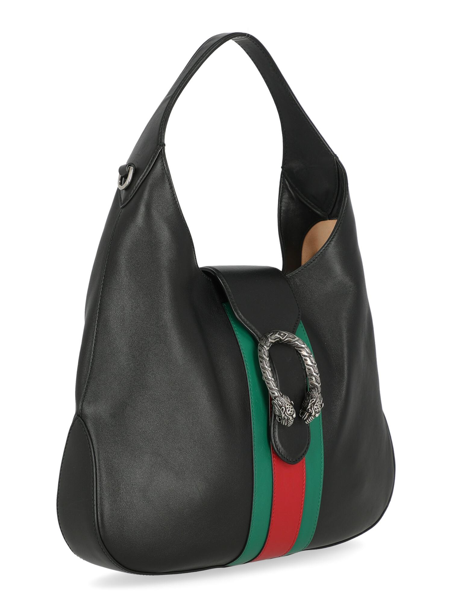 black gucci purse with green and red strap