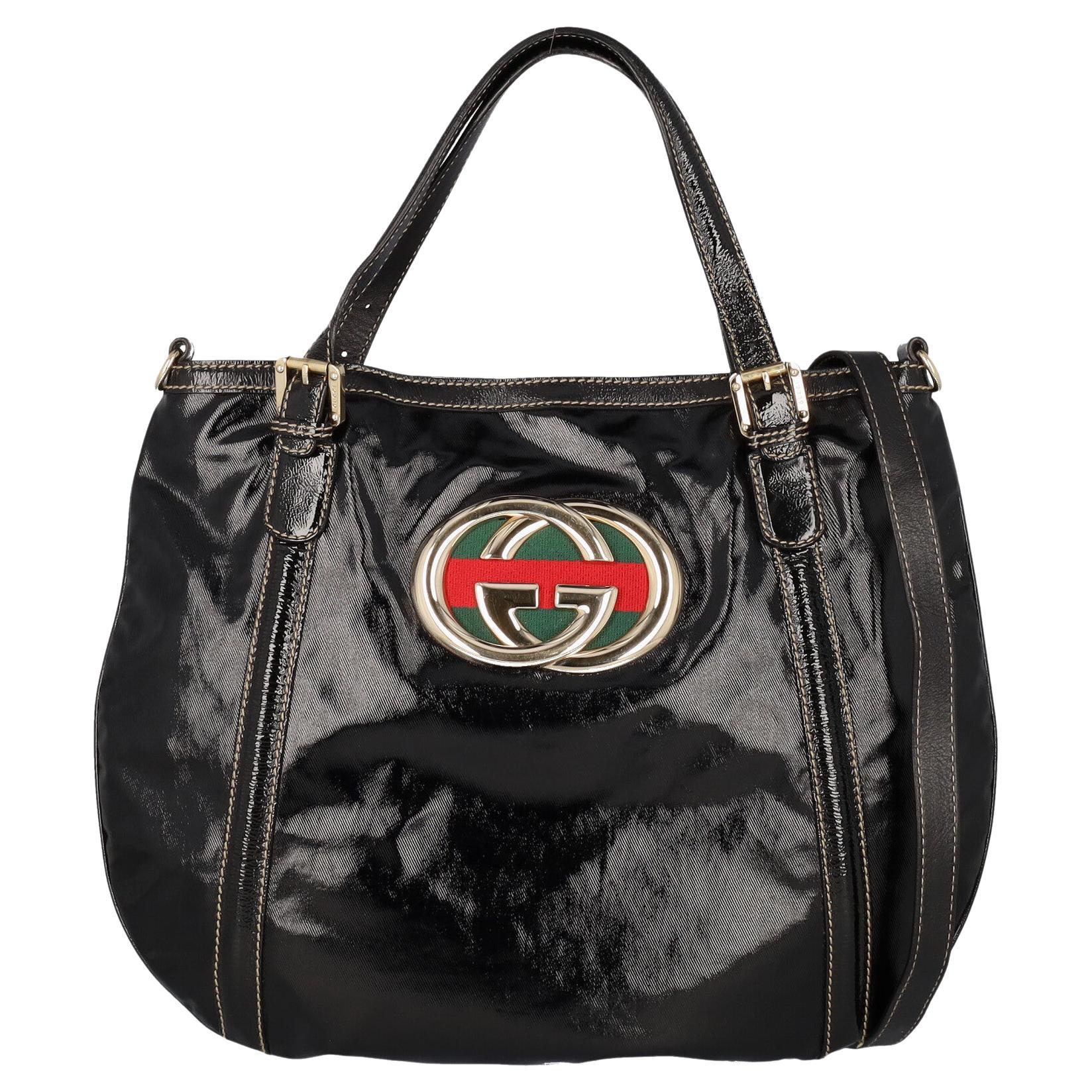 Gucci Women Shoulder bags Black, Green, Red Synthetic Fibers  For Sale