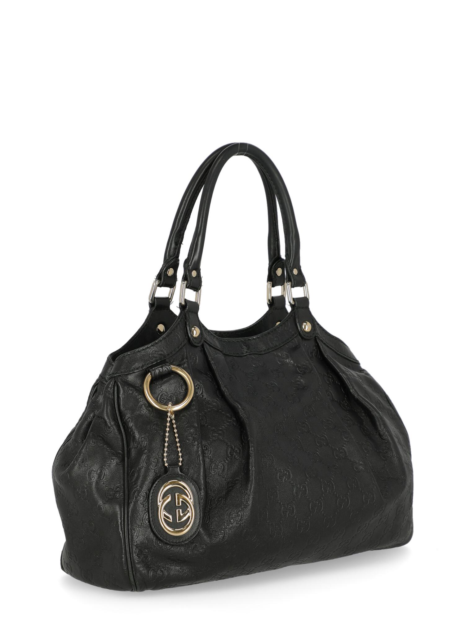 Gucci  Women   Shoulder bags   Black Leather  In Good Condition For Sale In Milan, IT