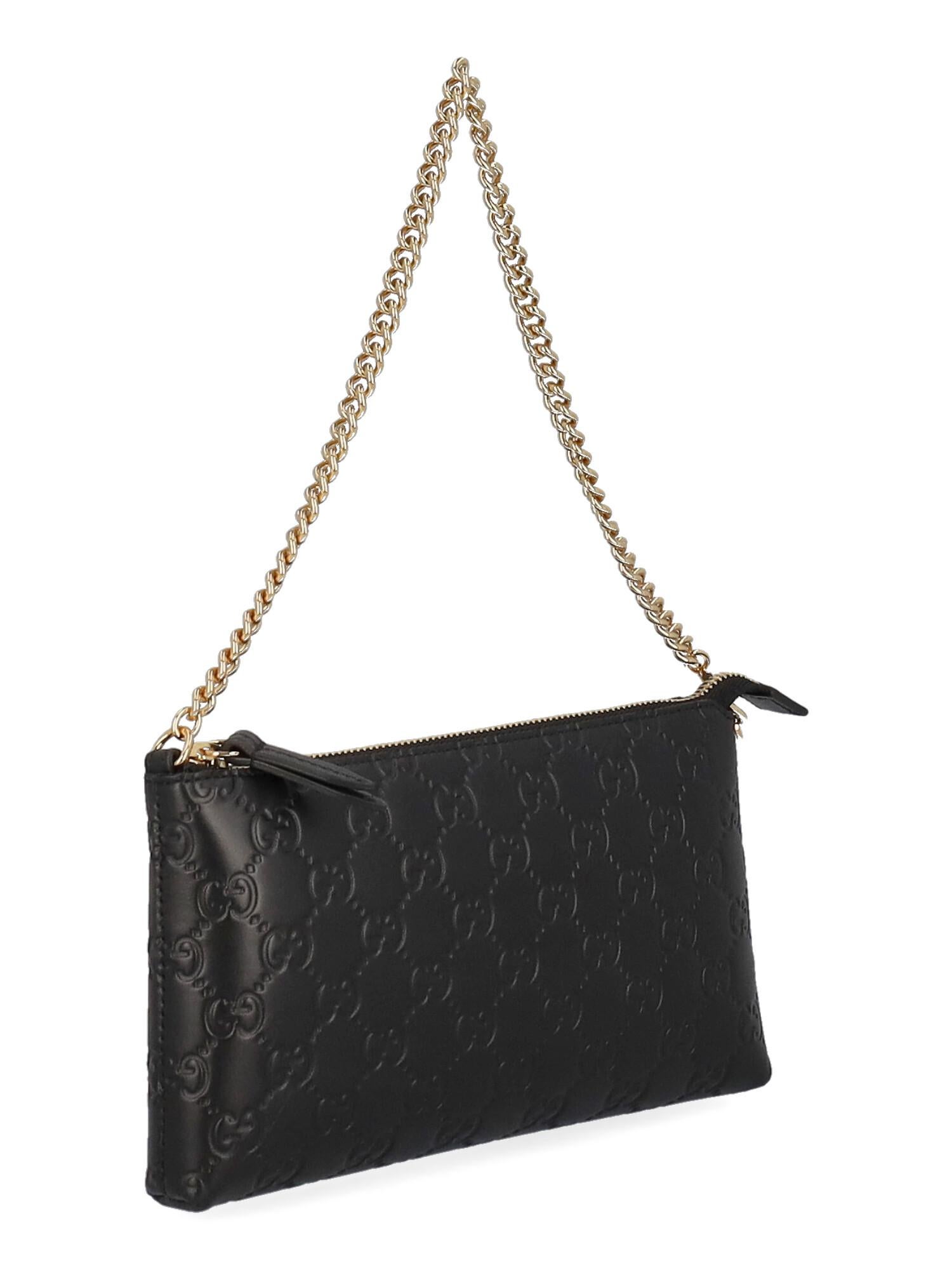 Gucci Women Shoulder bags Black Leather In Excellent Condition For Sale In Milan, IT