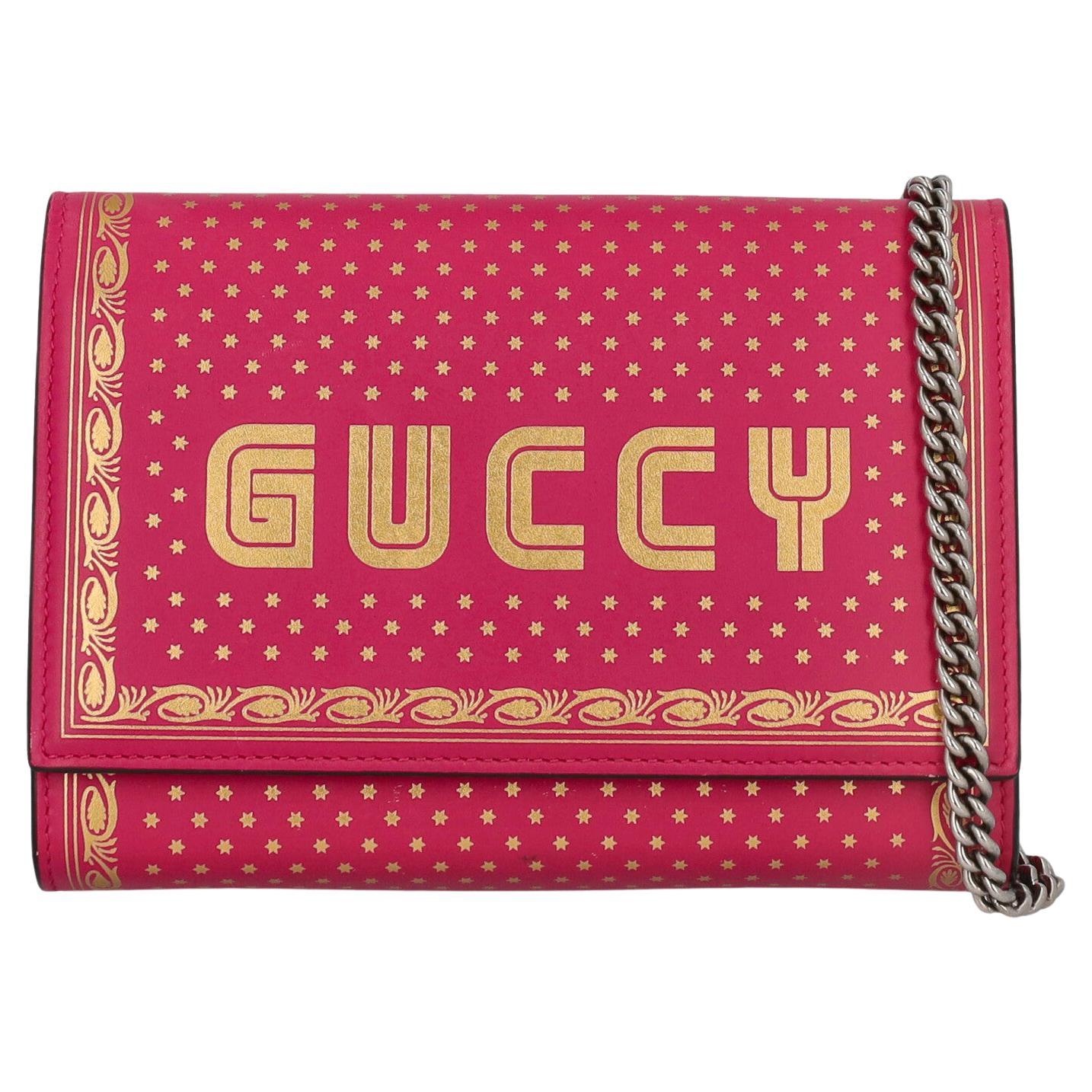 Gucci Women Shoulder bags Gold, Pink Leather  For Sale