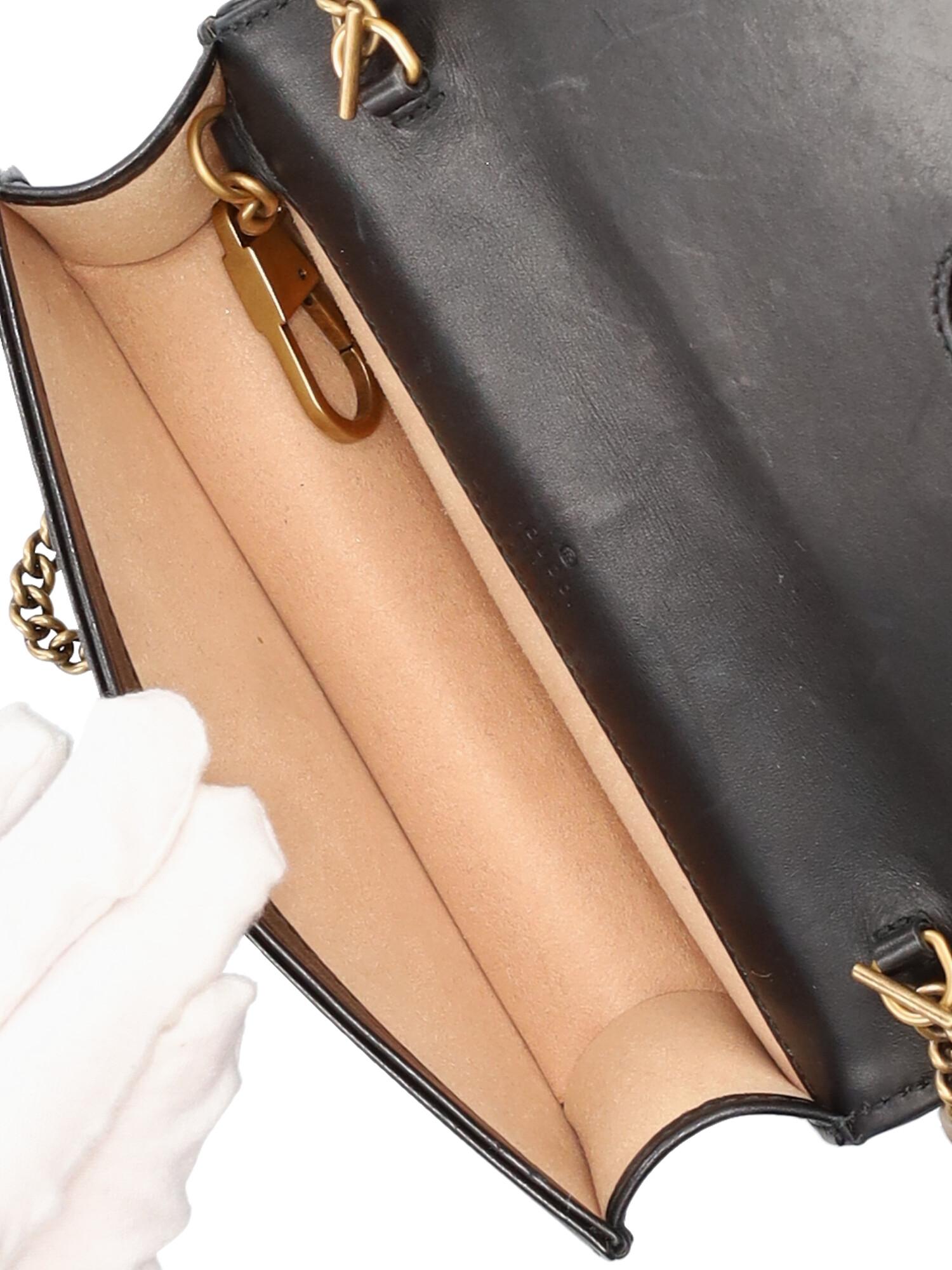 Women's Gucci Women Shoulder bags Marmont Black Leather 