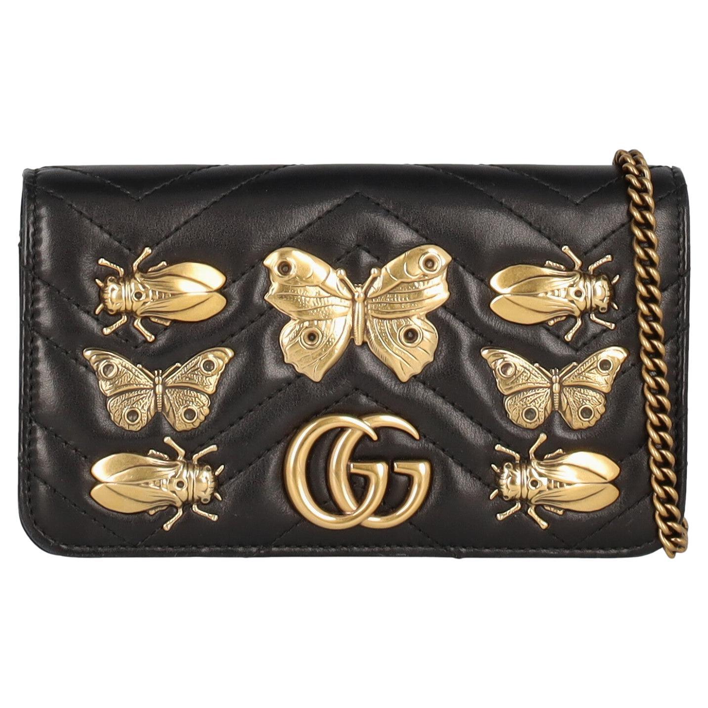 Gucci Women Shoulder bags Marmont Black Leather at 1stDibs