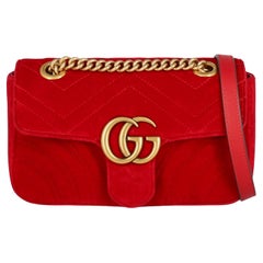 Gucci Women Shoulder bags Marmont Red Fabric 