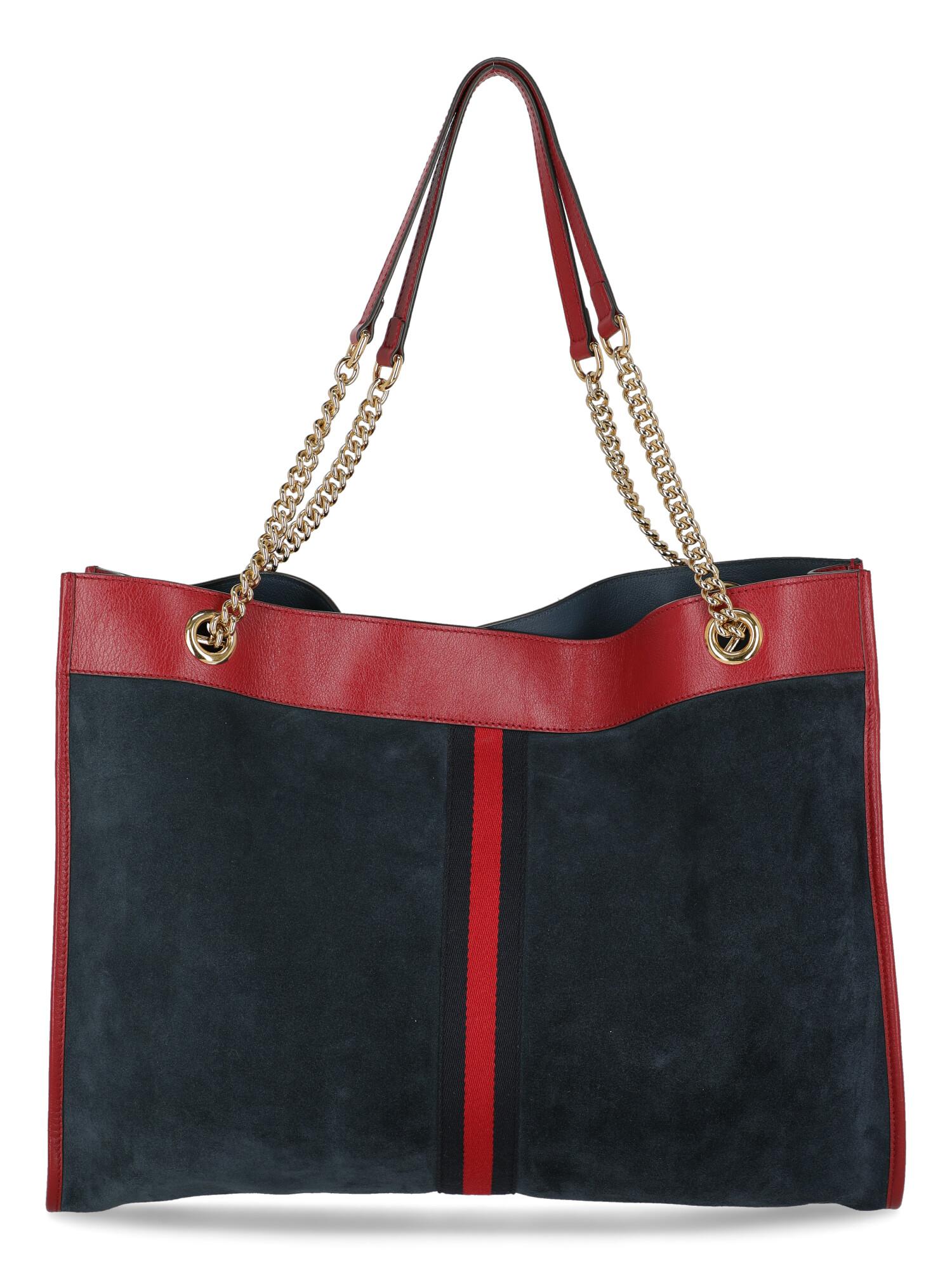 Gucci  Women   Shoulder bags   Navy, Red Leather  In Good Condition For Sale In Milan, IT