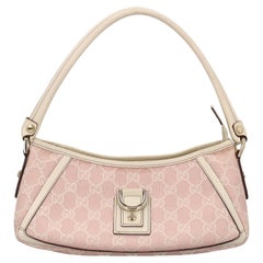 Gucci Women Shoulder bags Pink, White Cotton 
