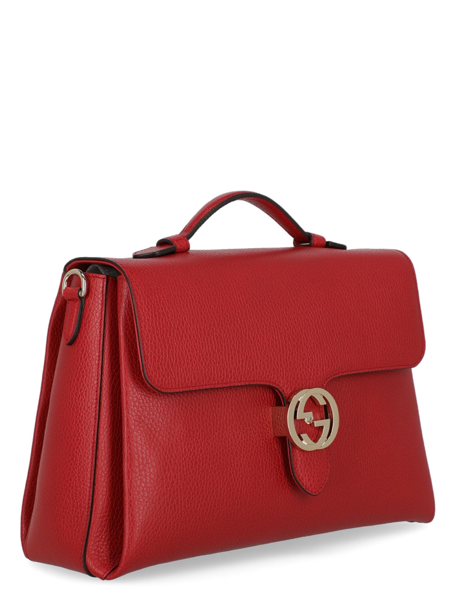 Gucci Women Shoulder bags Red Leather For Sale at 1stDibs