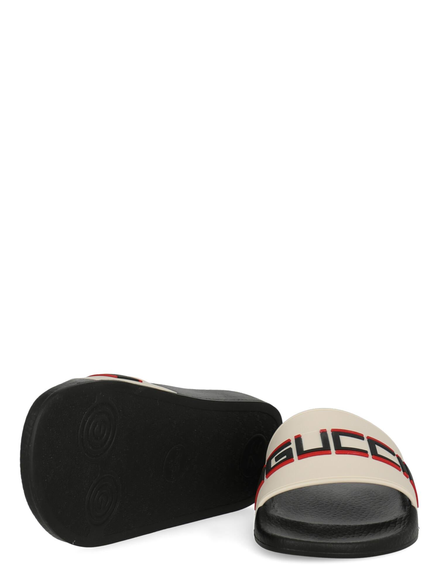 Women's Gucci Women Slippers Black, Red, White Synthetic Fibers EU 39 For Sale