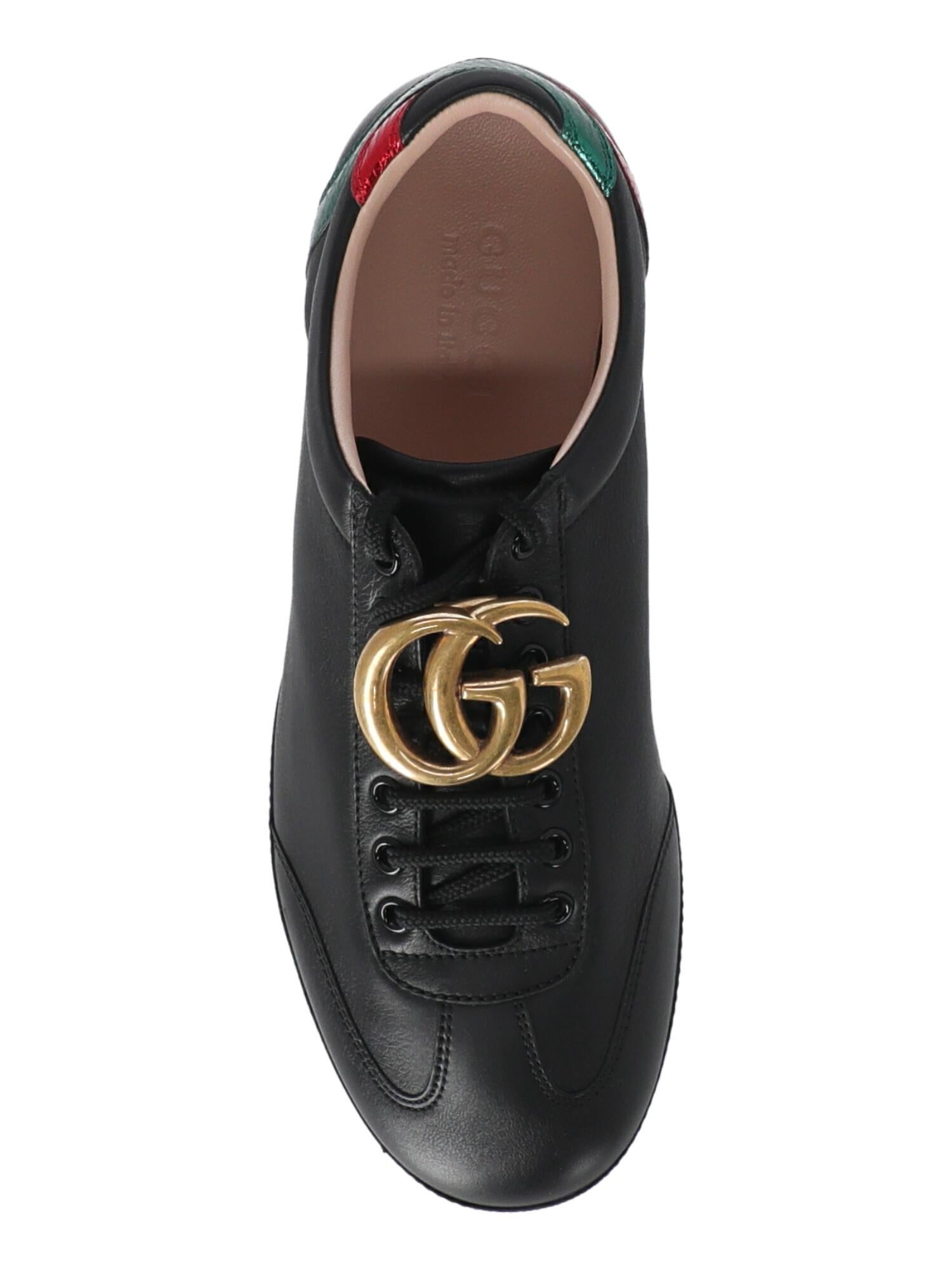 Gucci  Women   Sneakers  Black, Green, Red Leather EU 41.5 For Sale 1
