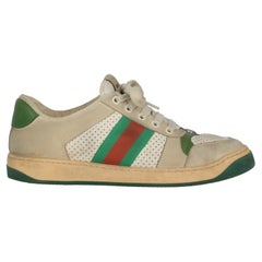Gucci Women Sneakers Green, Red, White Leather EU 38.5