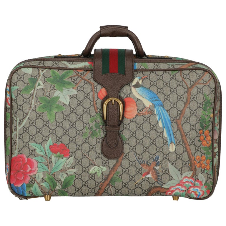 Gucci  Women   Travel bags  Beige, Brown, Multicolor Synthetic Fibers  For Sale