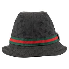 Gucci Women's Black GG Supreme Bucket Hat