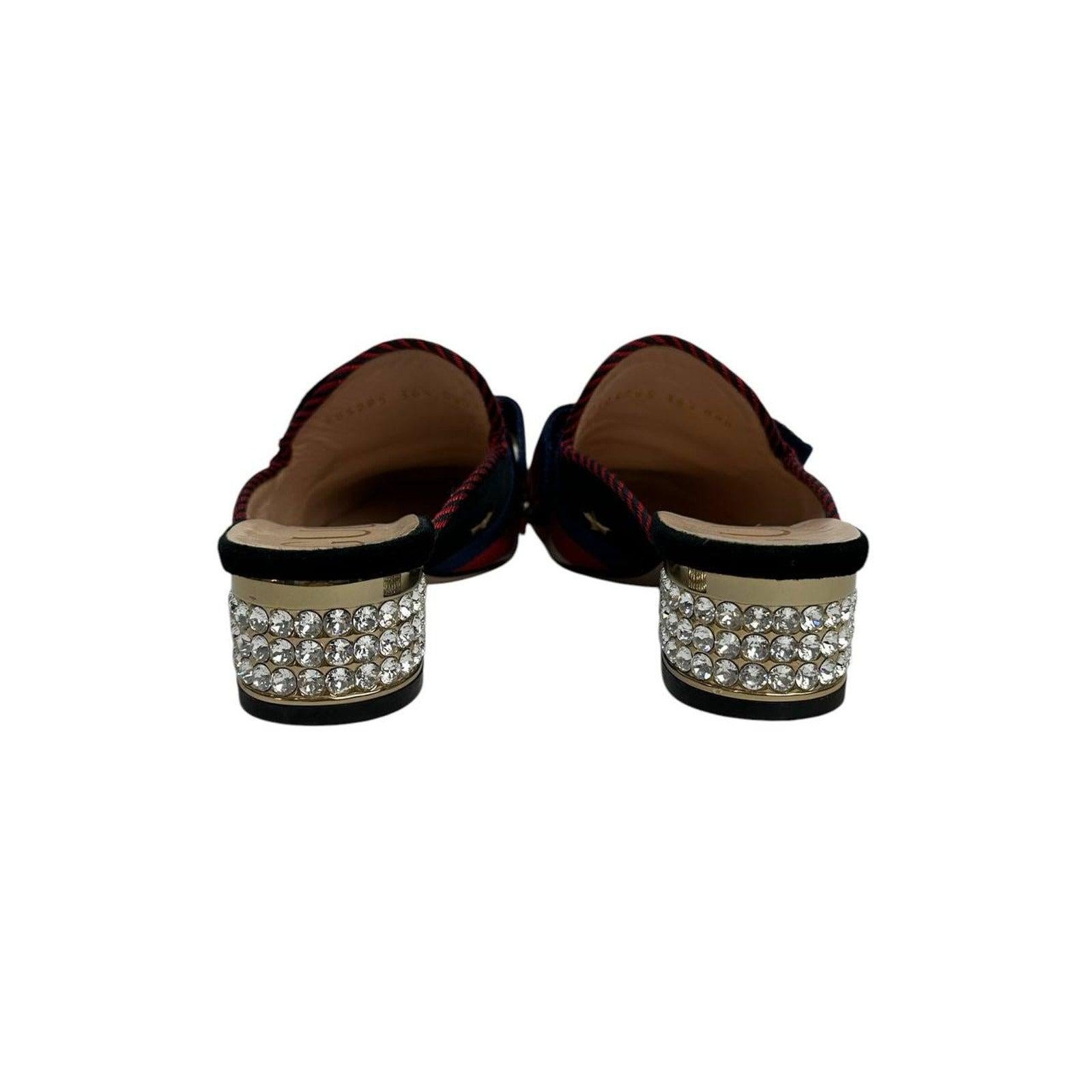 Gucci Mules con fiocco in velluto nero da donna sz.36.5 In condizioni buone in vendita a Krakow, PL